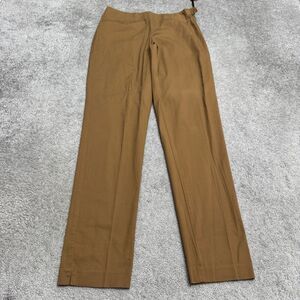 Barbara Lesser Fibers Slim Straight Trouser Dress Pants Womens 10 Chestnut Brown